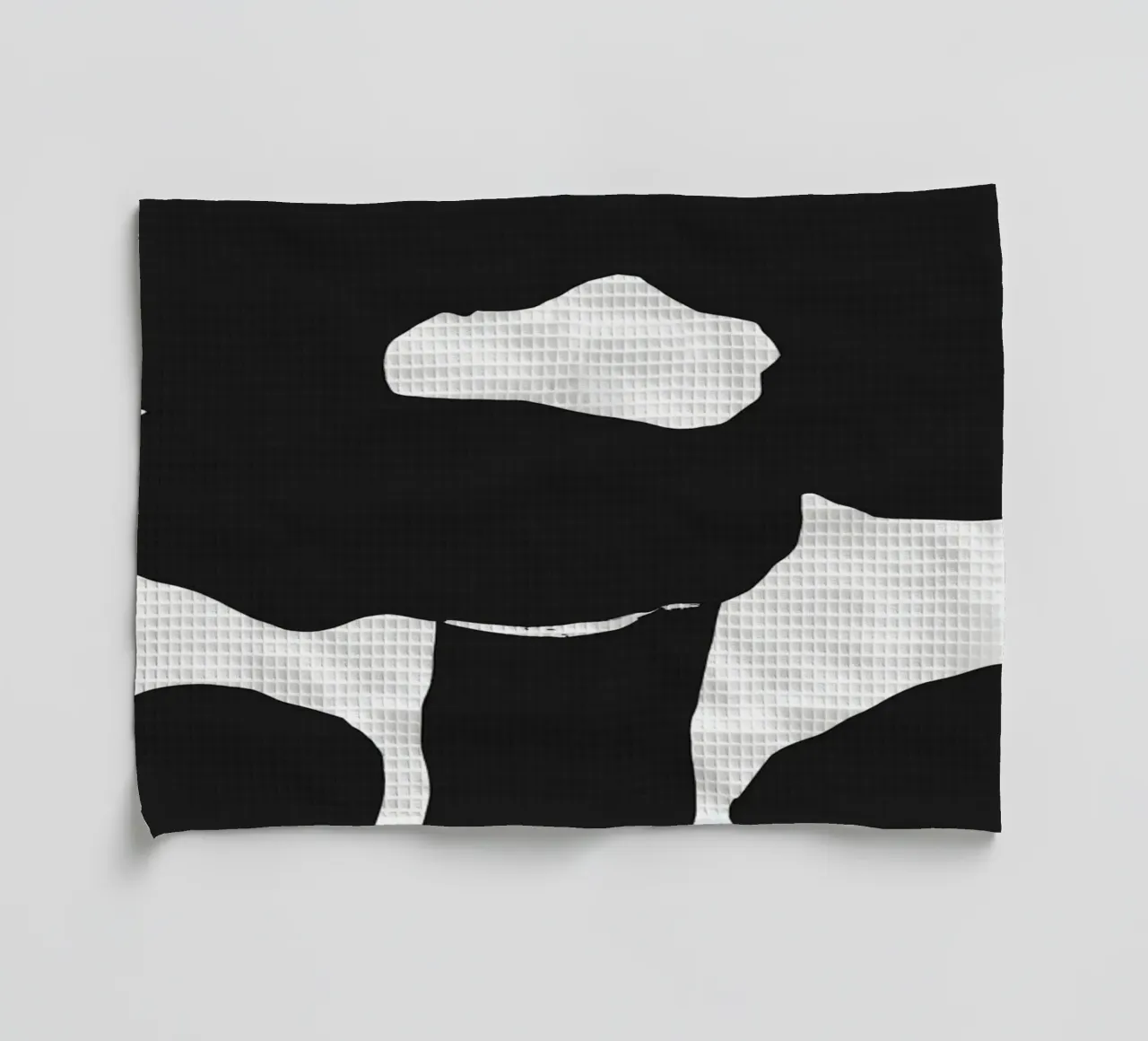 Bold silhouette flower tea towel by Little Dean