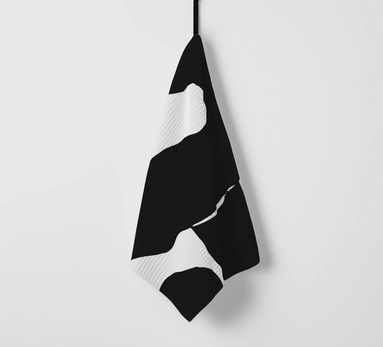 Bold silhouette flower tea towel by Little Dean