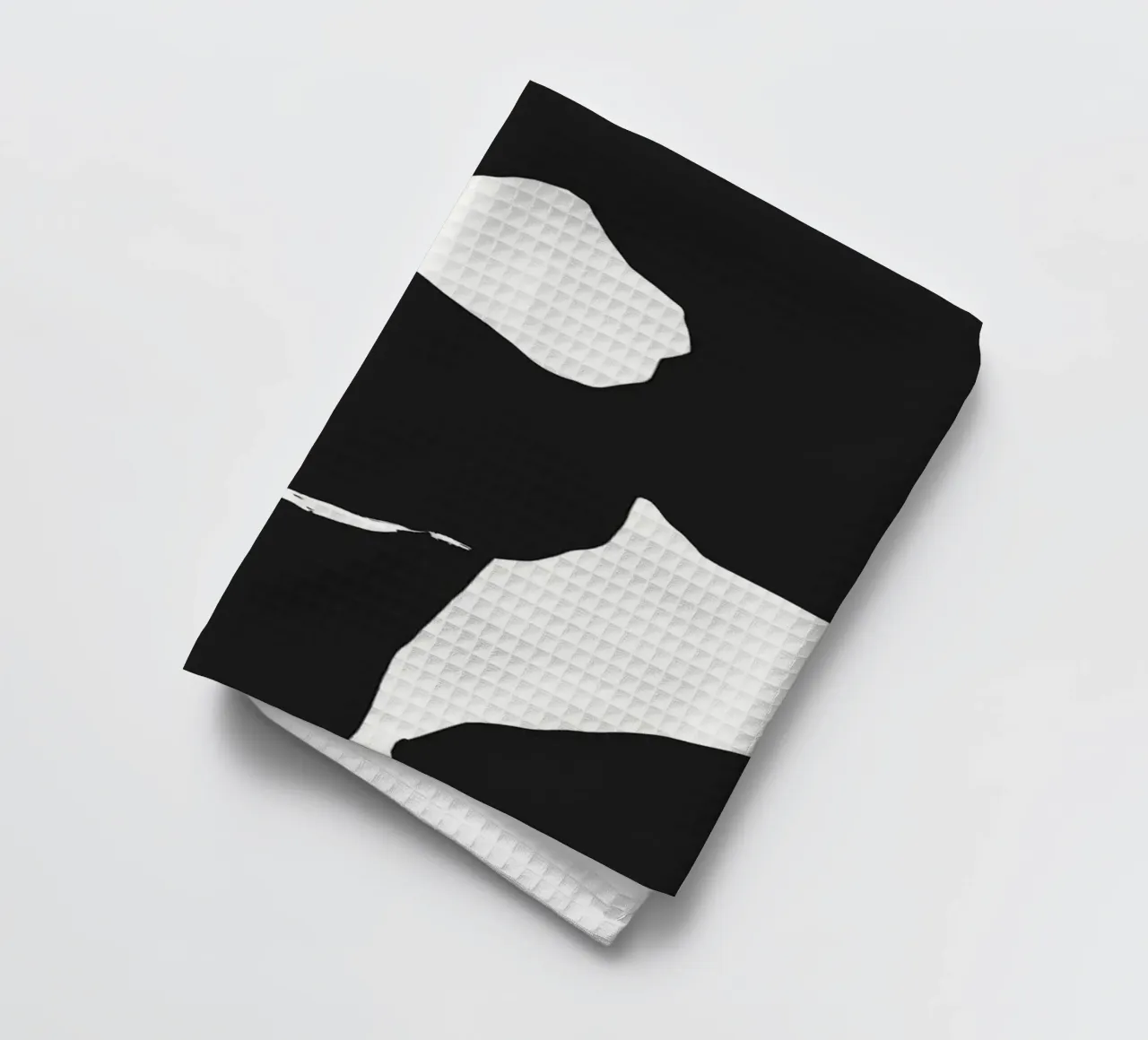 Bold silhouette flower tea towel by Little Dean