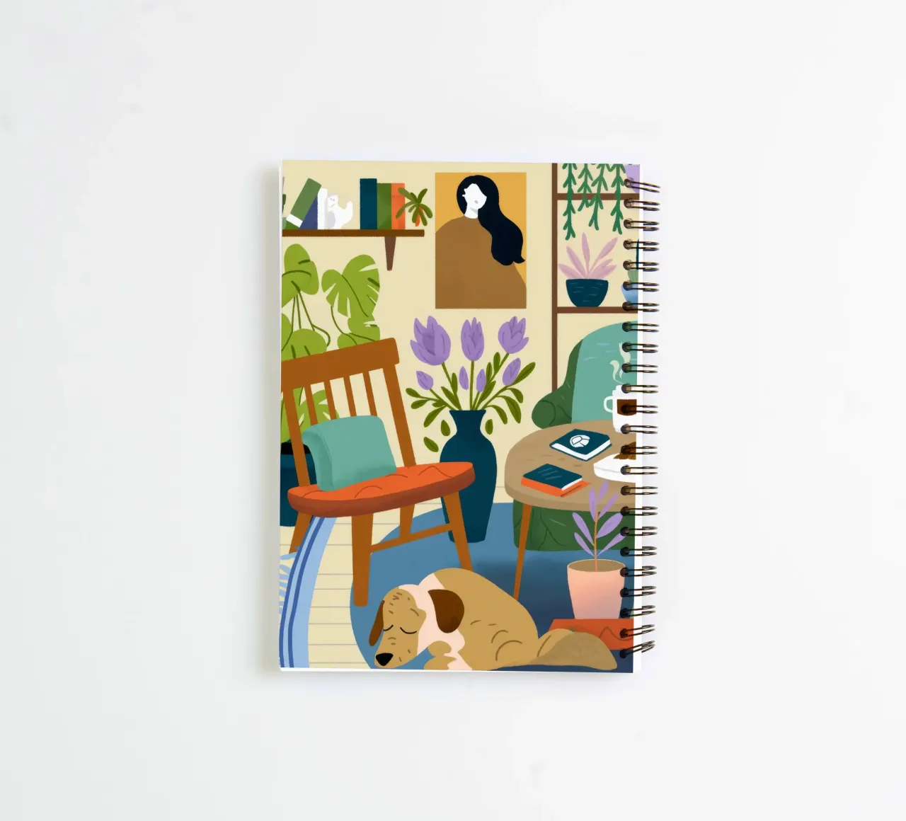 Tranquil Indoor Escape spiral notebook by Fine Sanctuary