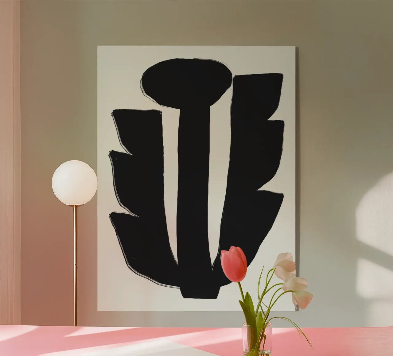 Fiore nero in grassetto plexiglass da Little Dean