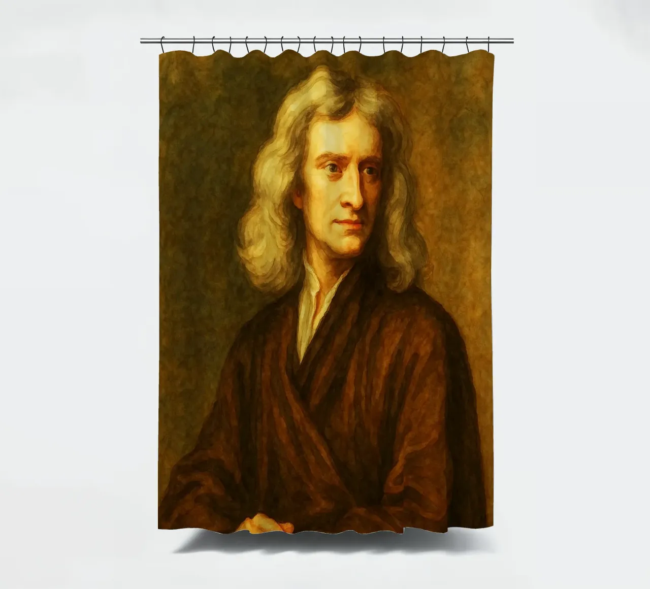 Isaac Newton Repeindre Imagination Redessiner rideau de douche de MOKAIYA