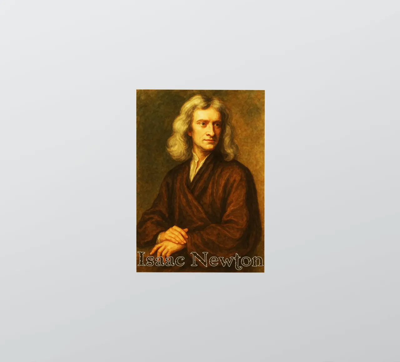Isaac Newton Repeindre Imagination Redessiner autocollant de MOKAIYA