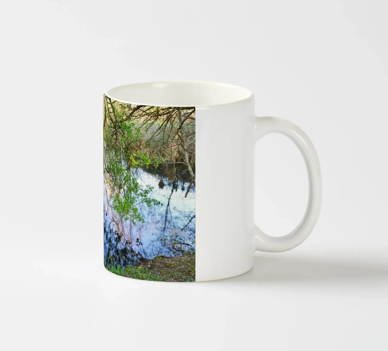 FAA297. REFLECTIONS ON THE LAKE. tazza in ceramica da Thierry vobmann photography