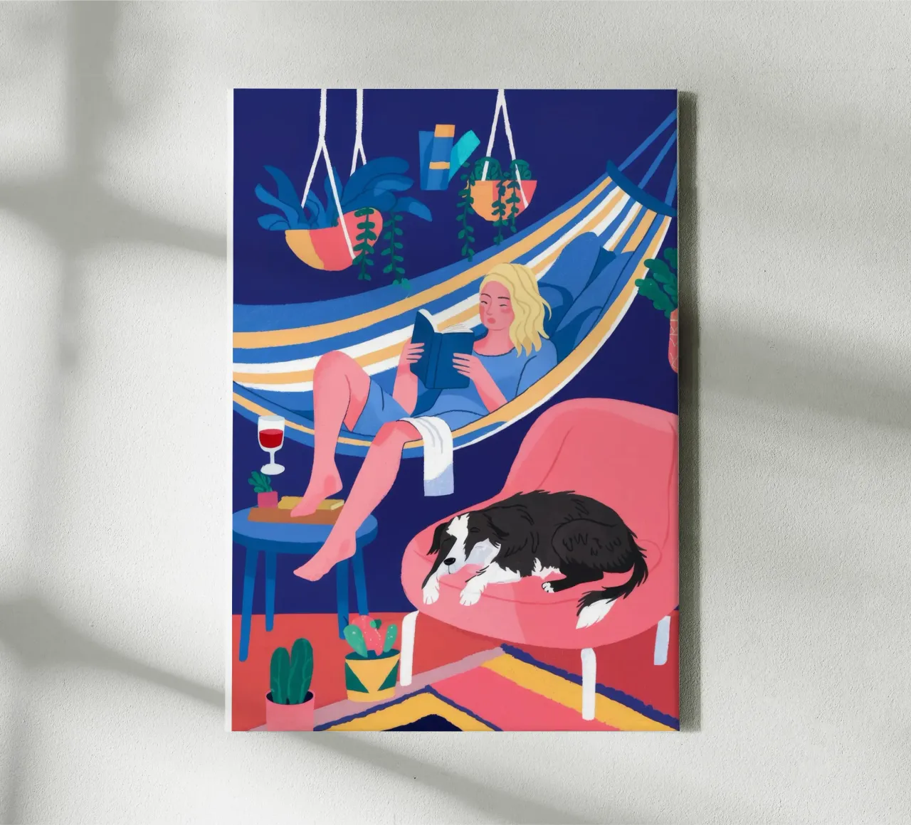 Hammock Dream Harmony canvas with Floater frame by Fine Sanctuary