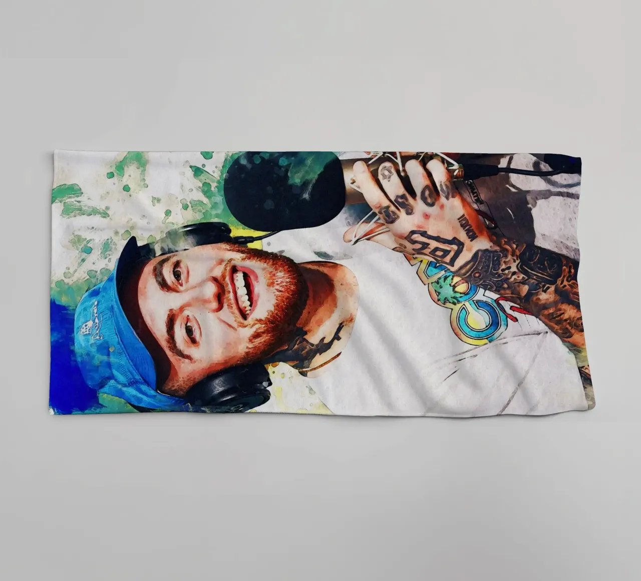 Smudge of Mac Miller towel by Gunawan Rb