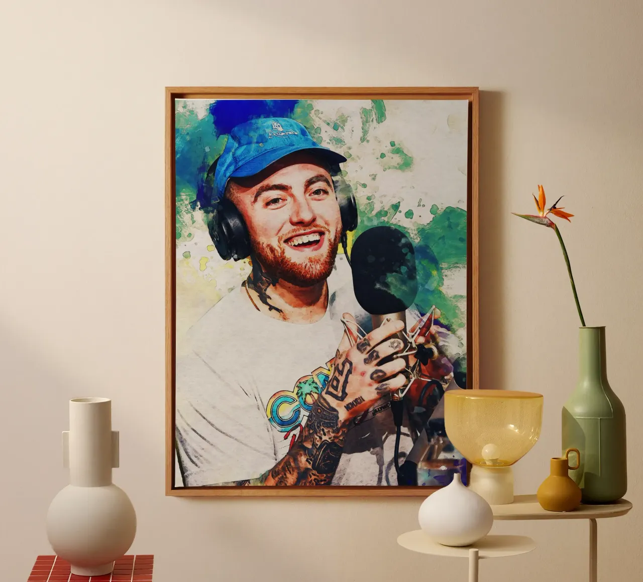 Smudge of Mac Miller canvas by Gunawan Rb