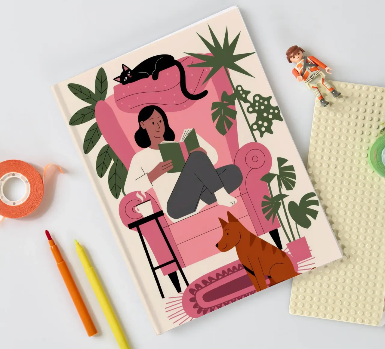 Serene Reading Refuge notebook by Fine Sanctuary