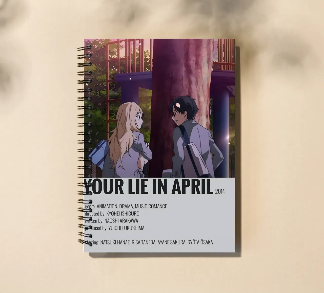 YOUR LIE IN APRIL 2014 spiral notebook by Totoya