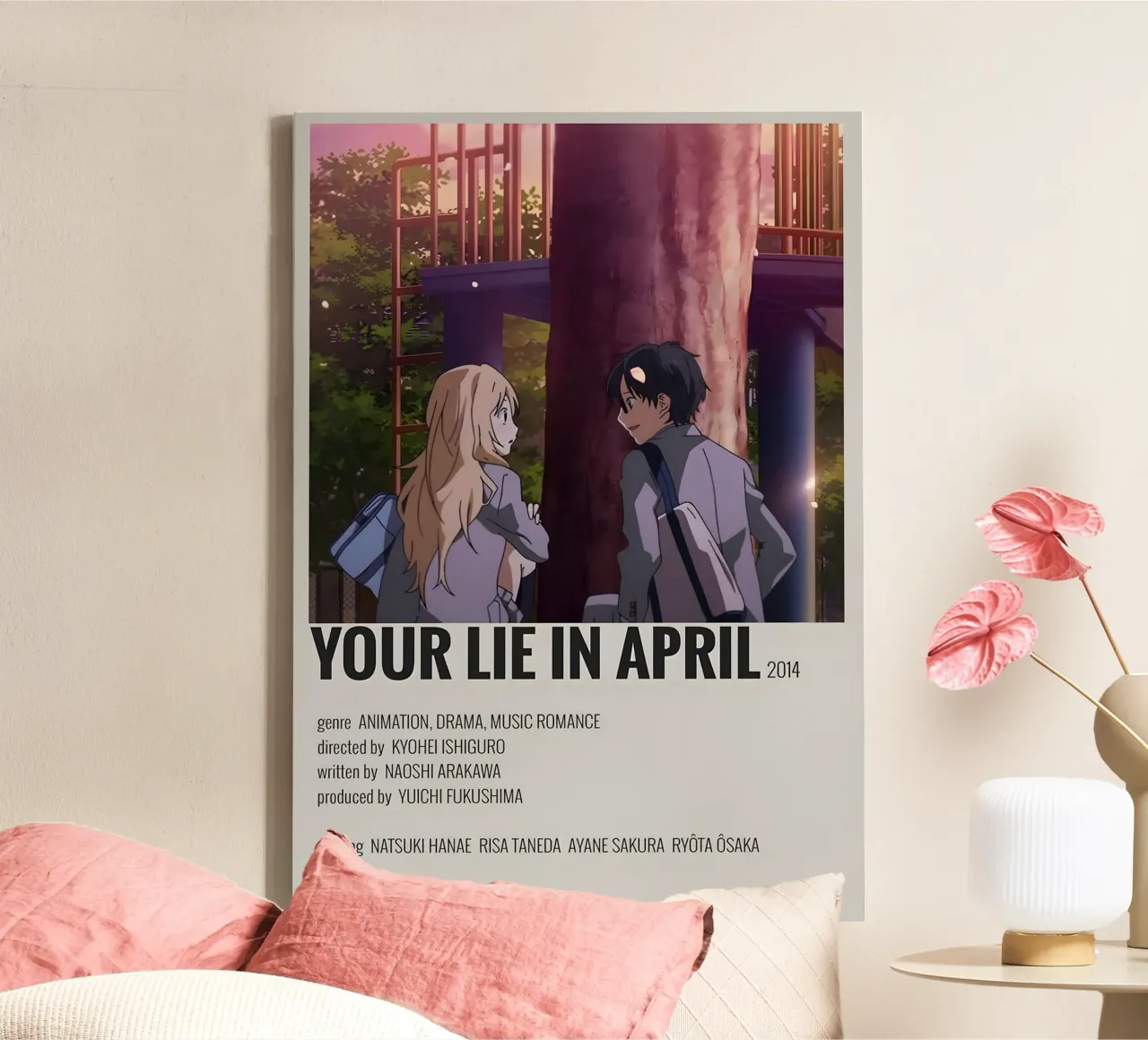 YOUR LIE IN APRIL 2014 tela con Cornice a cassetta da Totoya