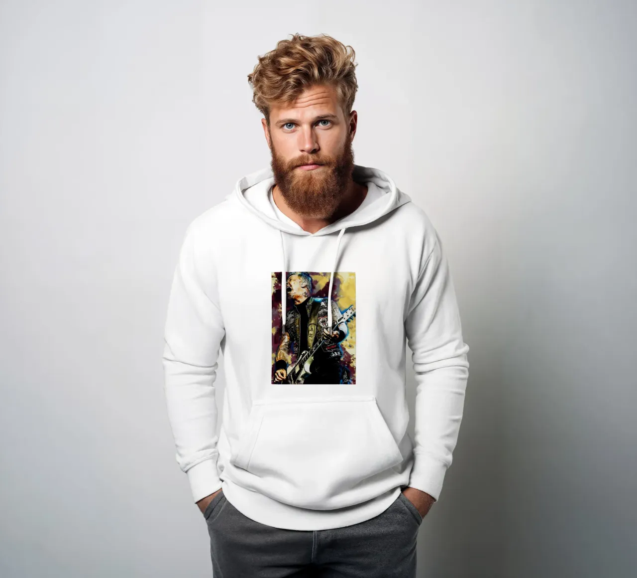 Sbaffo di James Hetfield felpa con cappuccio da Gunawan Rb