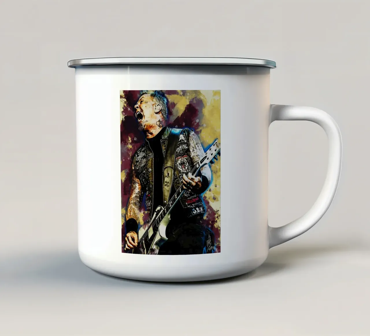 Sbaffo di James Hetfield tazza in smalto da Gunawan Rb