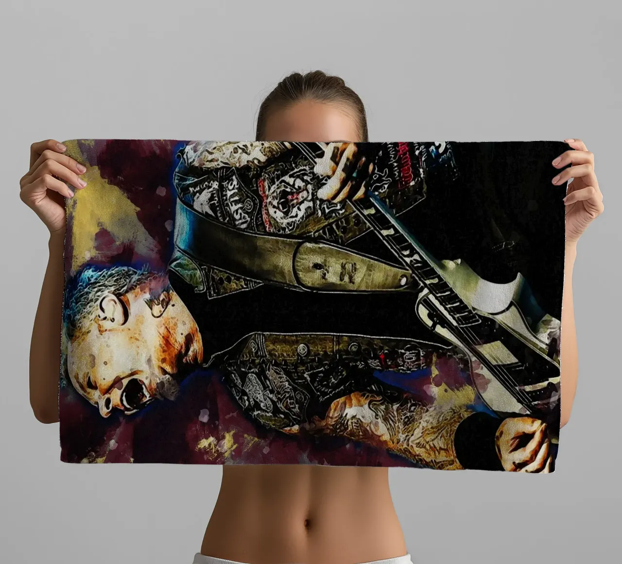 Sbaffo di James Hetfield asciugamano da bagno da Gunawan Rb