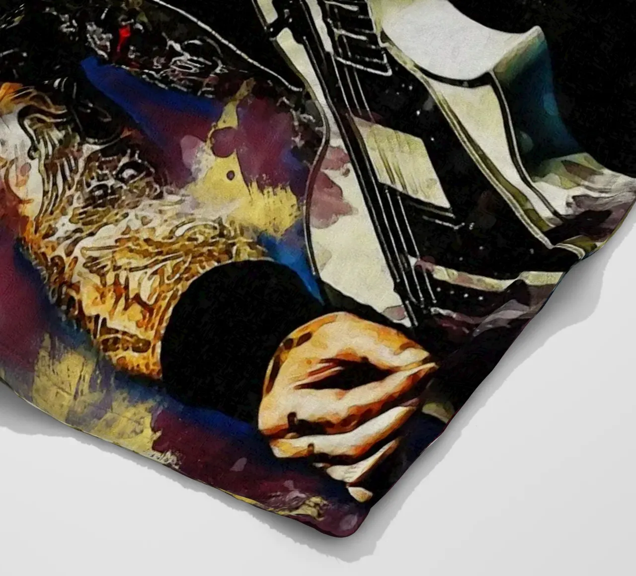 Smudge of James Hetfield fleece blanket by Gunawan Rb