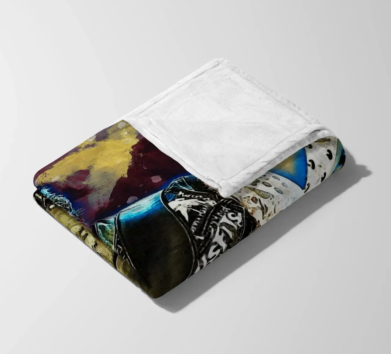 Smudge of James Hetfield fleece blanket by Gunawan Rb