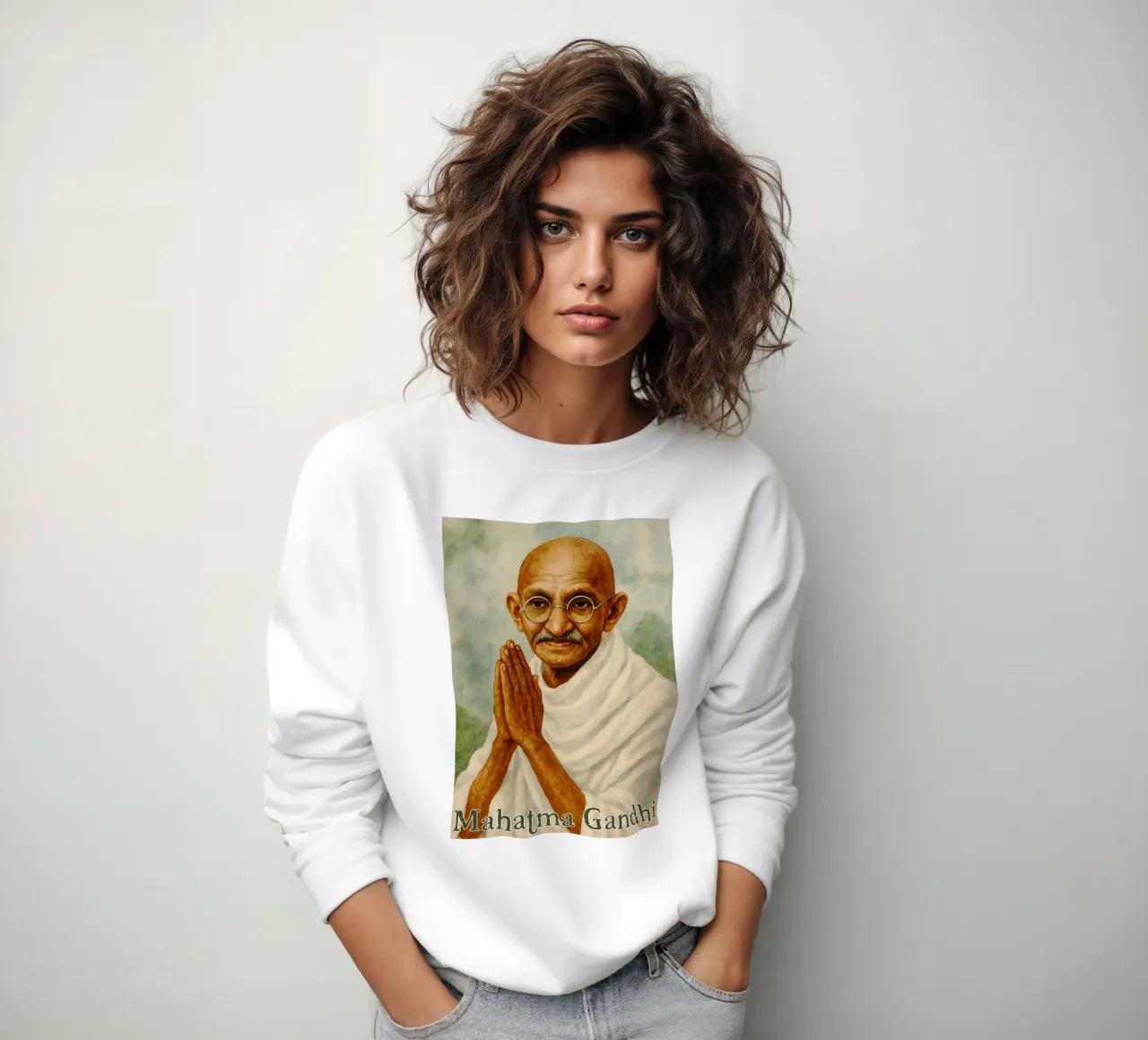 Mahatma Gandhi Repainting Imagination Redrawing sweat de MOKAIYA
