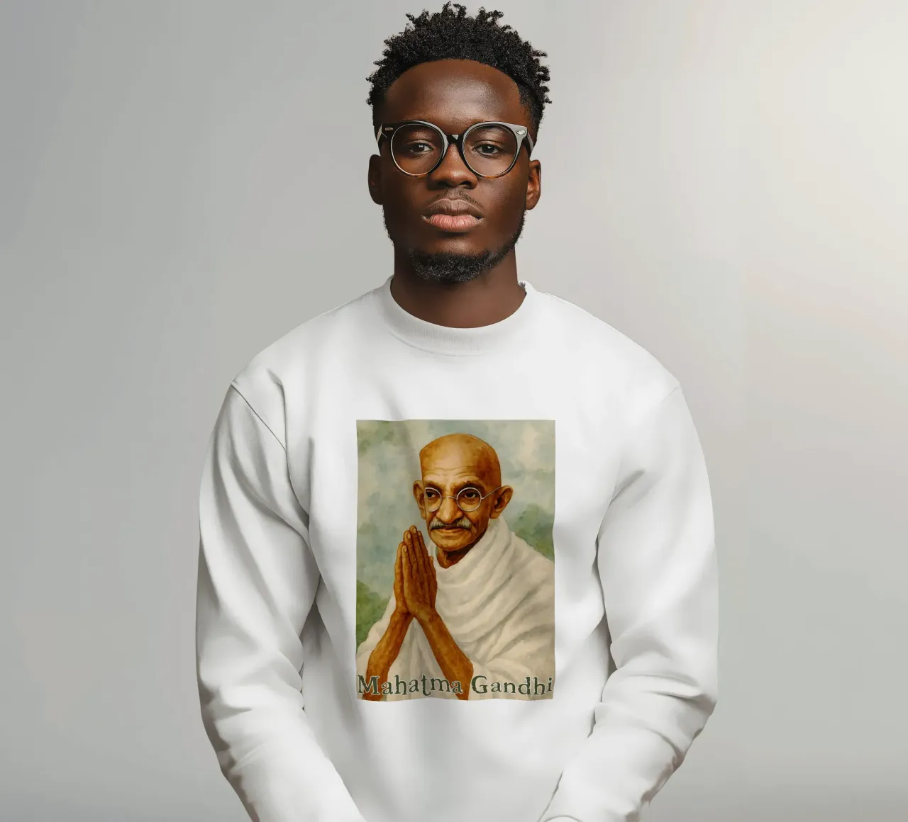 Mahatma Gandhi Repainting Imagination Redrawing sweat de MOKAIYA
