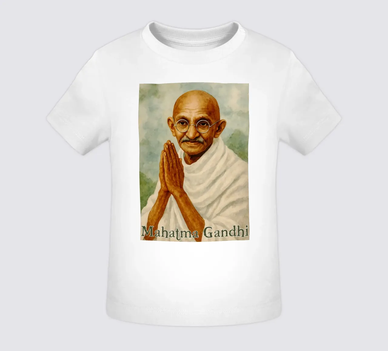 Mahatma Gandhi Riverniciare l'immaginazione Ridisegnare maglietta neonato da MOKAIYA