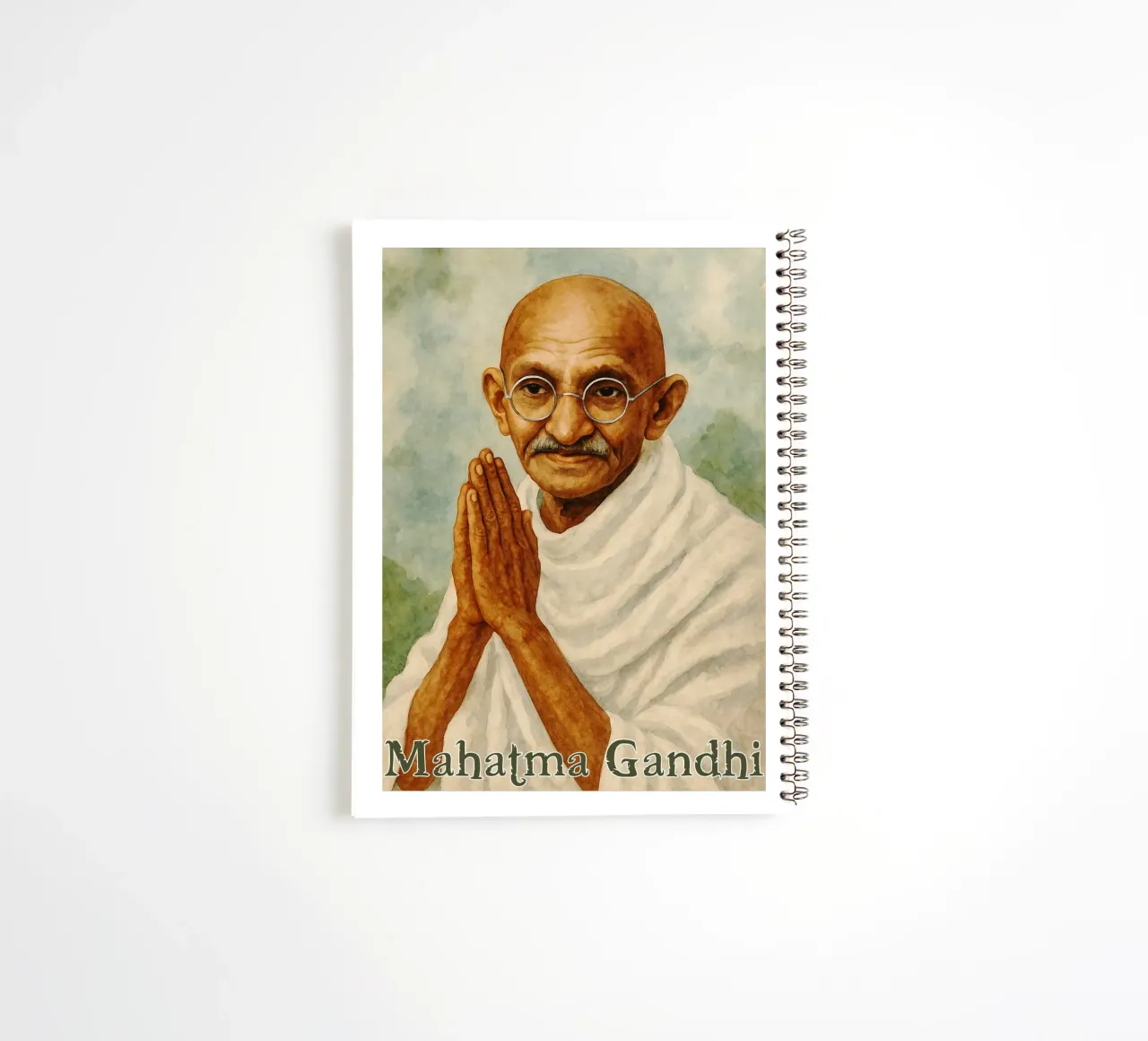 Mahatma Gandhi Riverniciare l'immaginazione Ridisegnare diario ad anelli da MOKAIYA