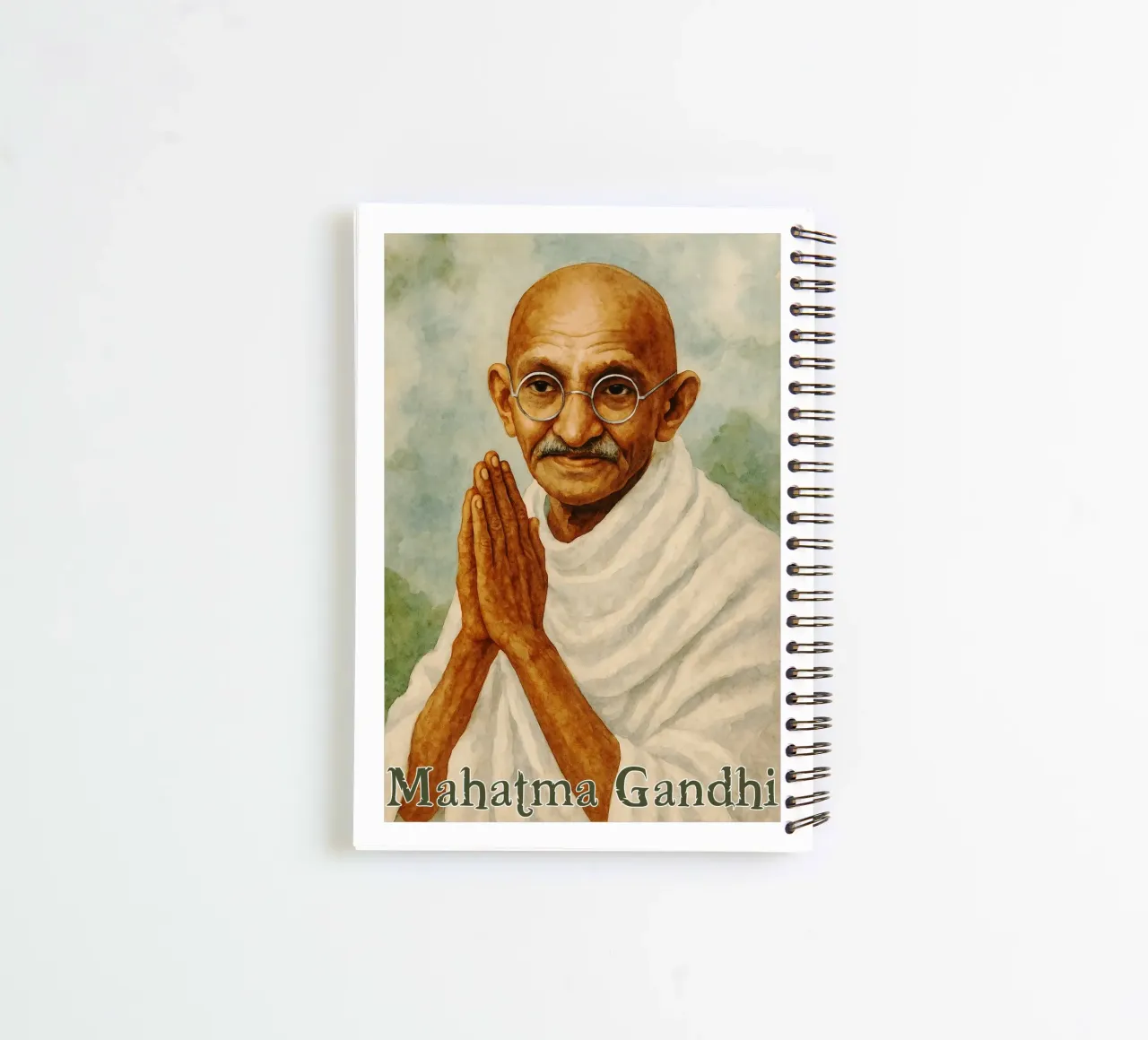 Mahatma Gandhi Riverniciare l'immaginazione Ridisegnare diario ad anelli da MOKAIYA