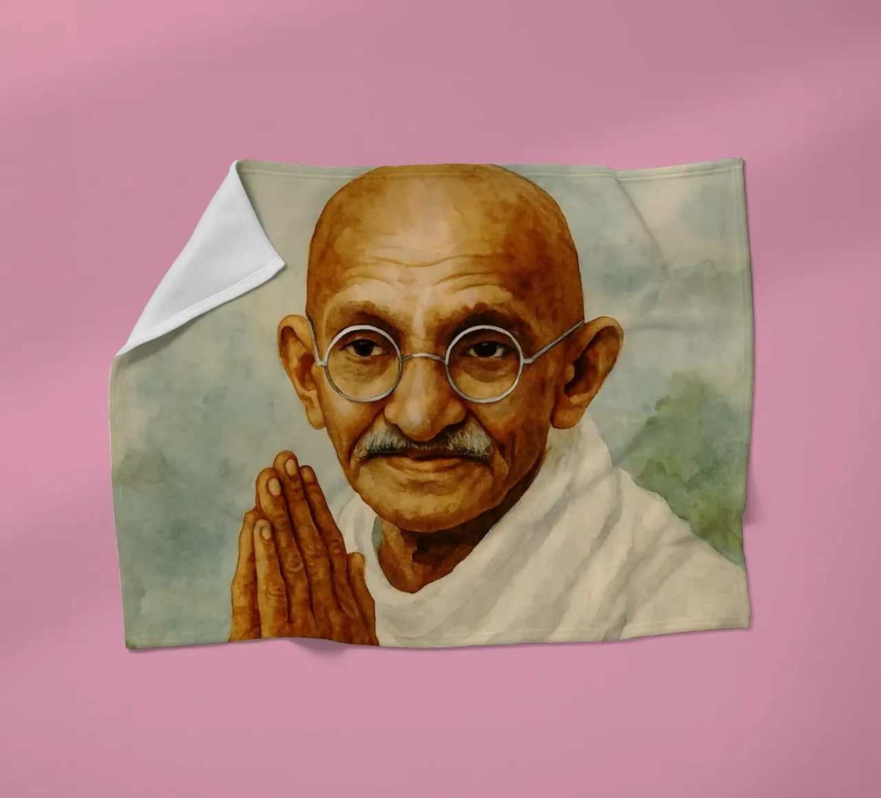 Mahatma Gandhi Übermalen Vorstellen Umgestalten Fleecedecke von MOKAIYA