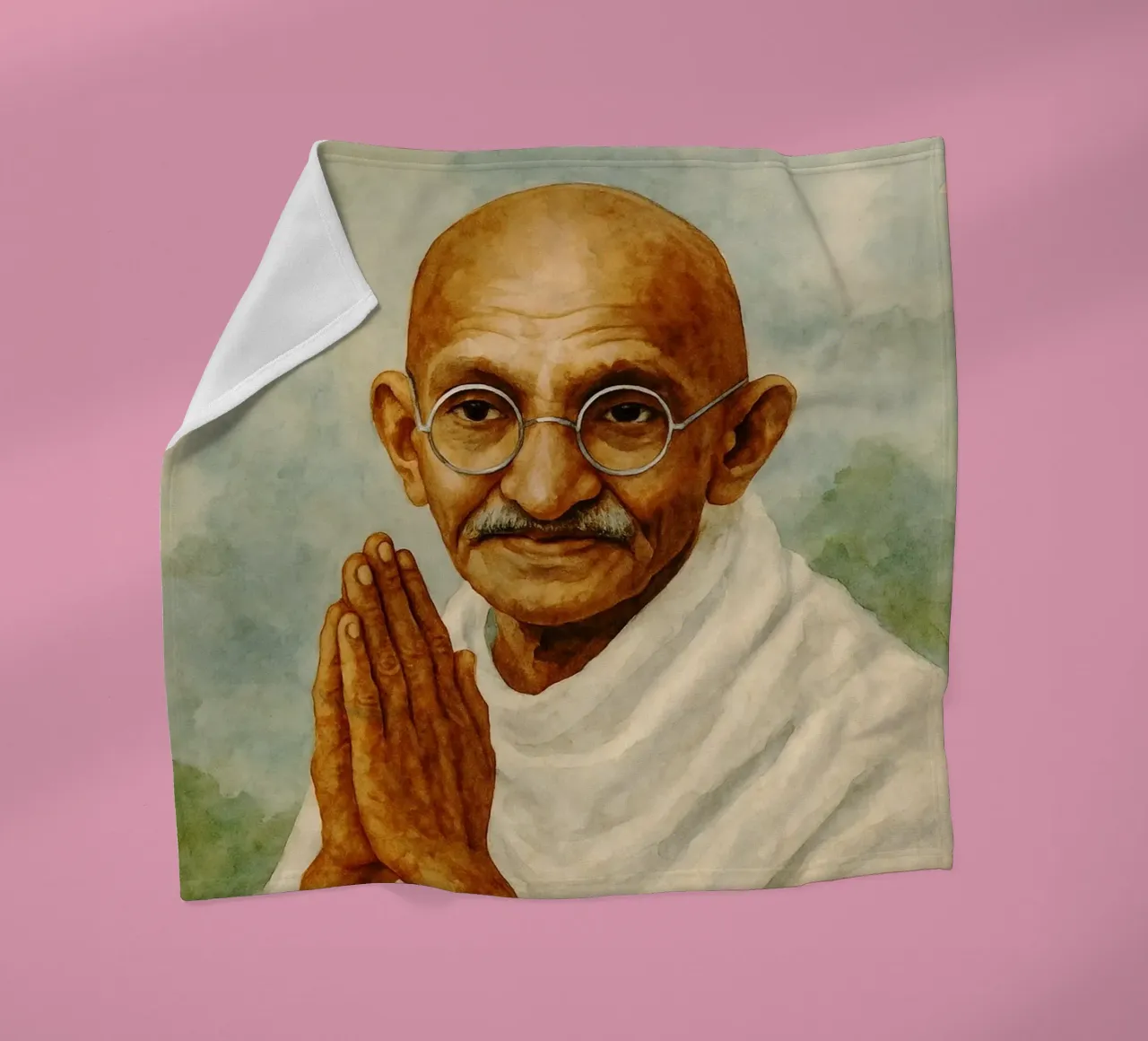 Mahatma Gandhi Übermalen Vorstellen Umgestalten Fleecedecke von MOKAIYA