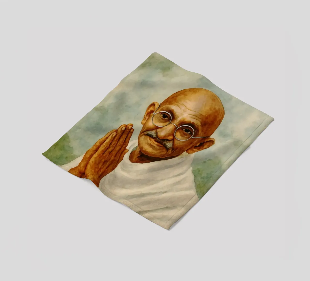 Mahatma Gandhi Übermalen Vorstellen Umgestalten Fleecedecke von MOKAIYA