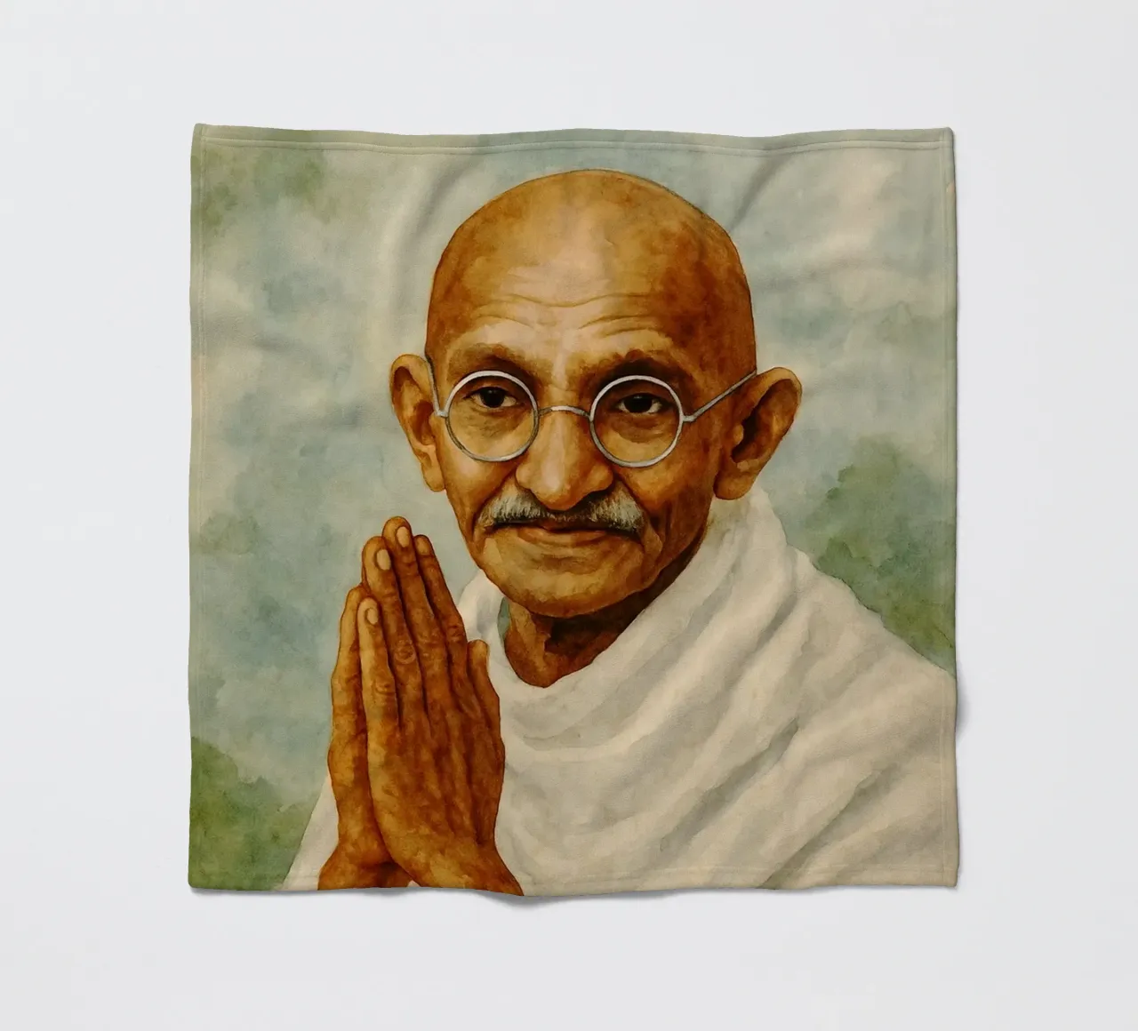Mahatma Gandhi Übermalen Vorstellen Umgestalten Fleecedecke von MOKAIYA