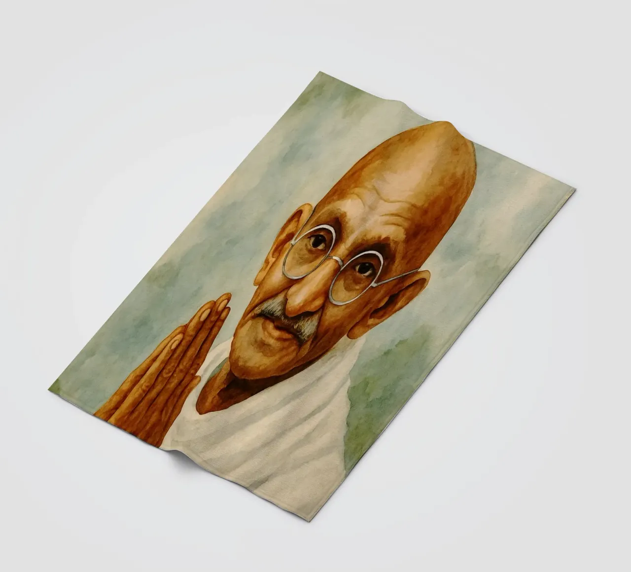 Mahatma Gandhi Übermalen Vorstellen Umgestalten Fleecedecke von MOKAIYA