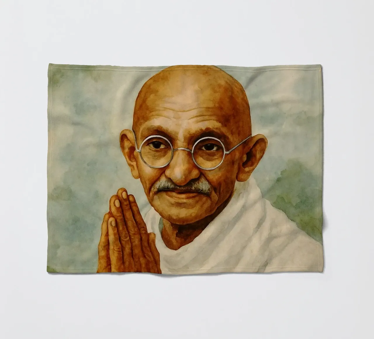 Mahatma Gandhi Übermalen Vorstellen Umgestalten Fleecedecke von MOKAIYA