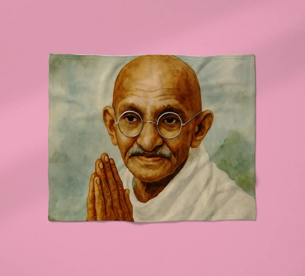 Mahatma Gandhi Übermalen Vorstellen Umgestalten Fleecedecke von MOKAIYA