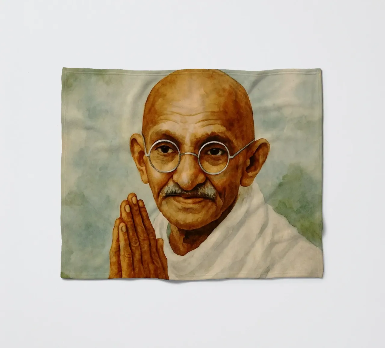 Mahatma Gandhi Übermalen Vorstellen Umgestalten Fleecedecke von MOKAIYA