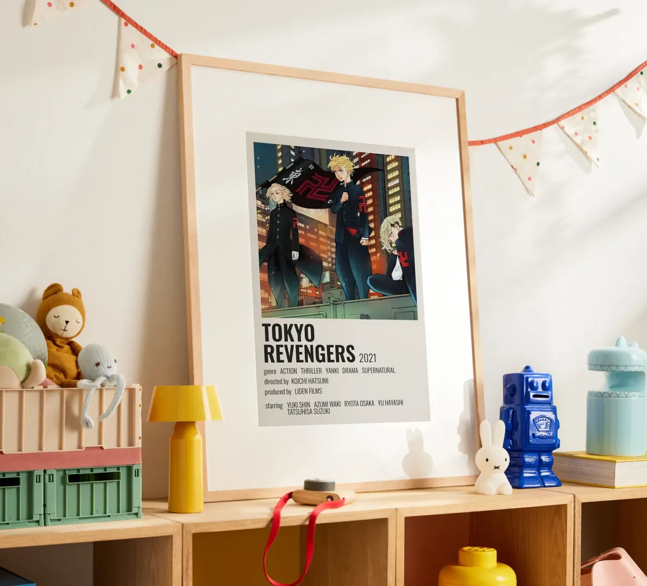 TOKYO REVENGERS  2021 poster con telaio in legno da Totoya