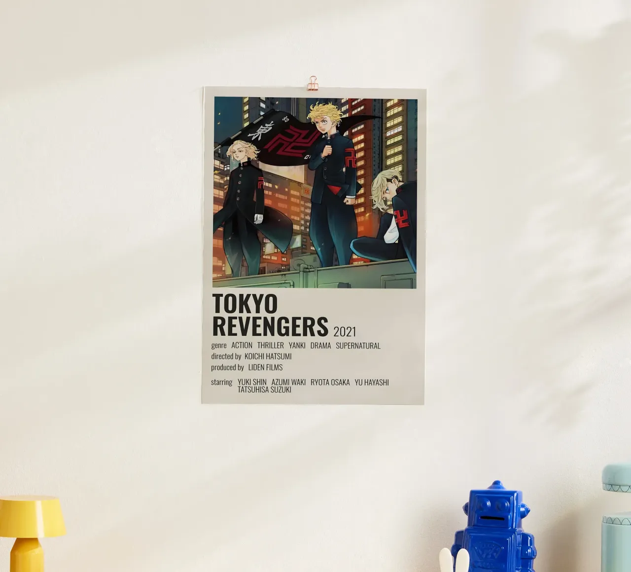 TOKYO REVENGERS  2021 poster con telaio in legno da Totoya