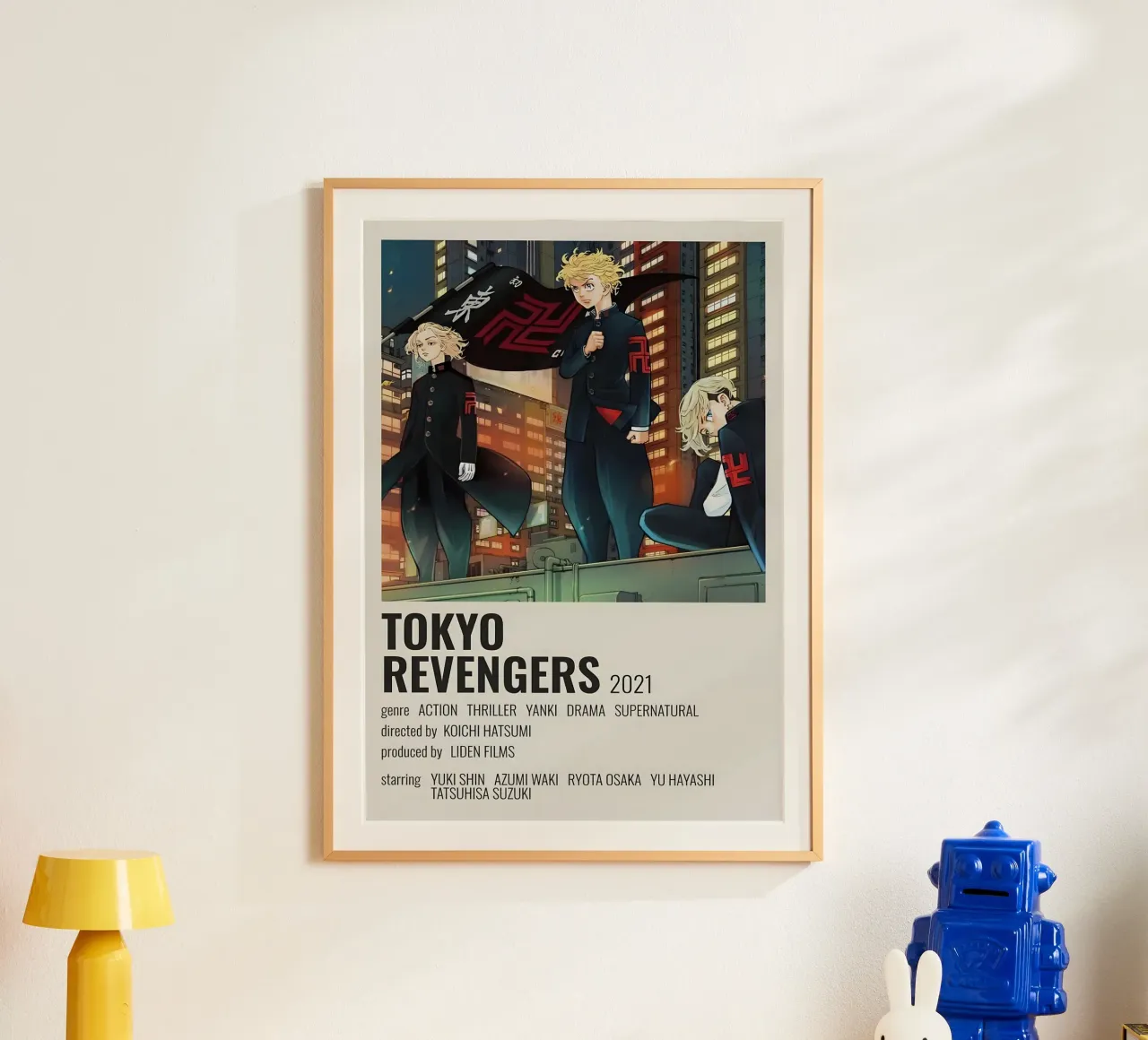 TOKYO REVENGERS  2021 poster con telaio in legno da Totoya