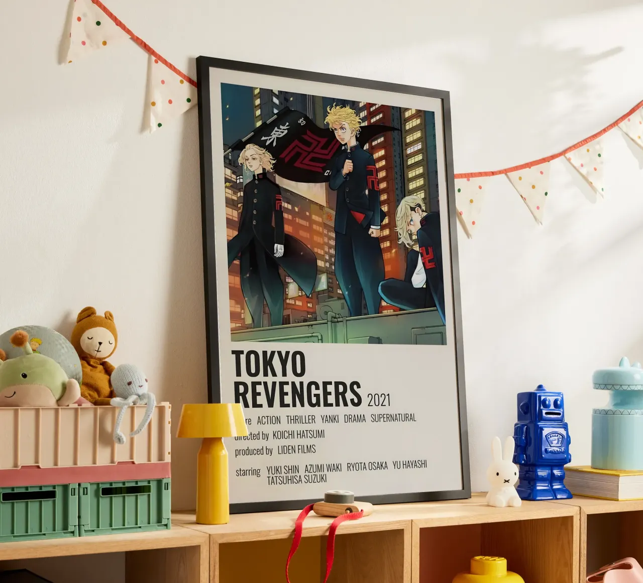 TOKYO REVENGERS  2021 poster con telaio in legno da Totoya