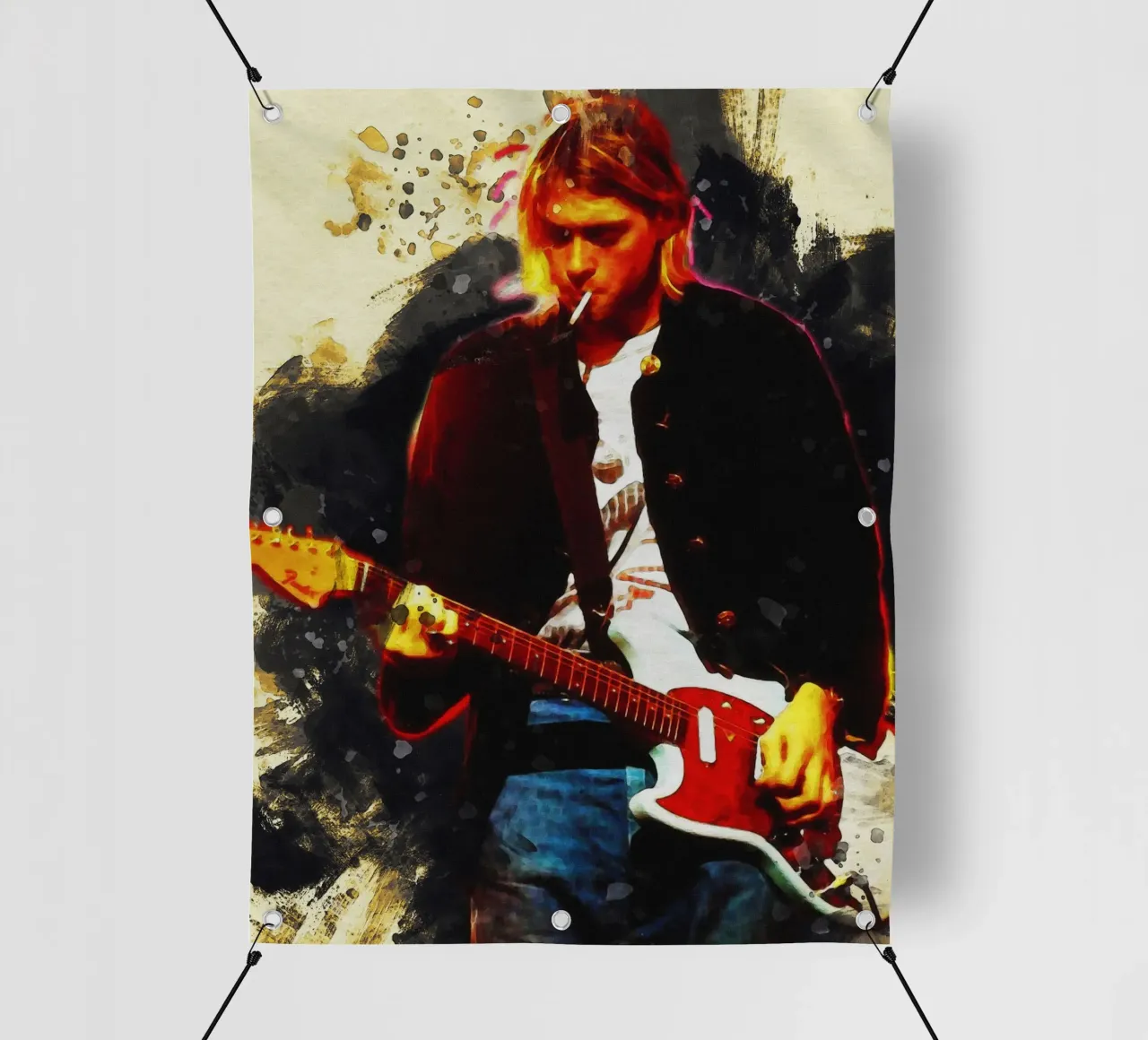Smudge Kurt Cobain dal vivo e ad alta voce telo in pvc da Gunawan Rb