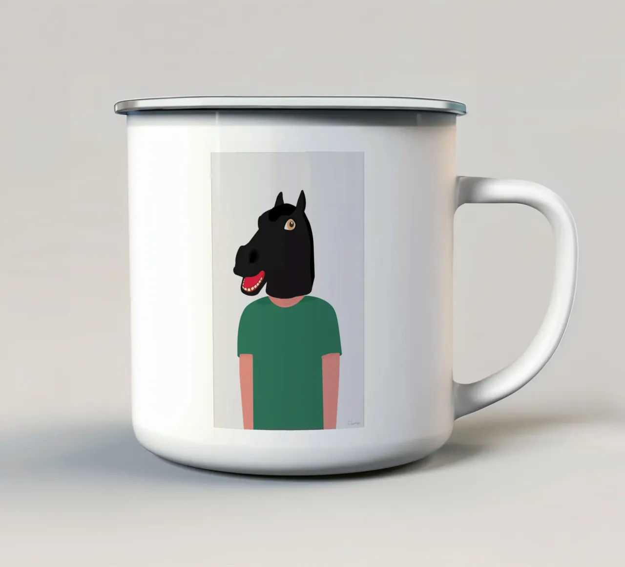En Smuk Dag Som Hest tazza in smalto da Swen Swensøn