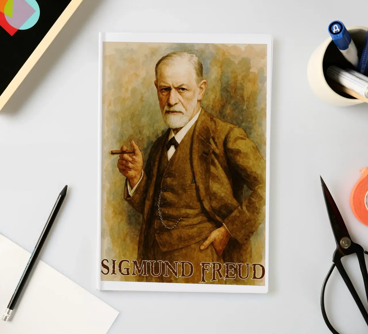 Sigmund Freud Repeindre Imagination Redessiner carnet de notes de MOKAIYA