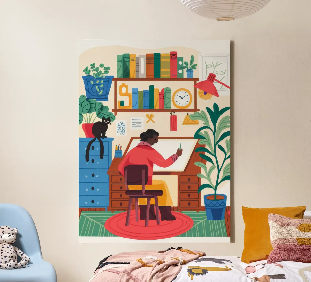 Levendig Creatief Toevluchtsoord canvas met Baklijst van Fine Sanctuary