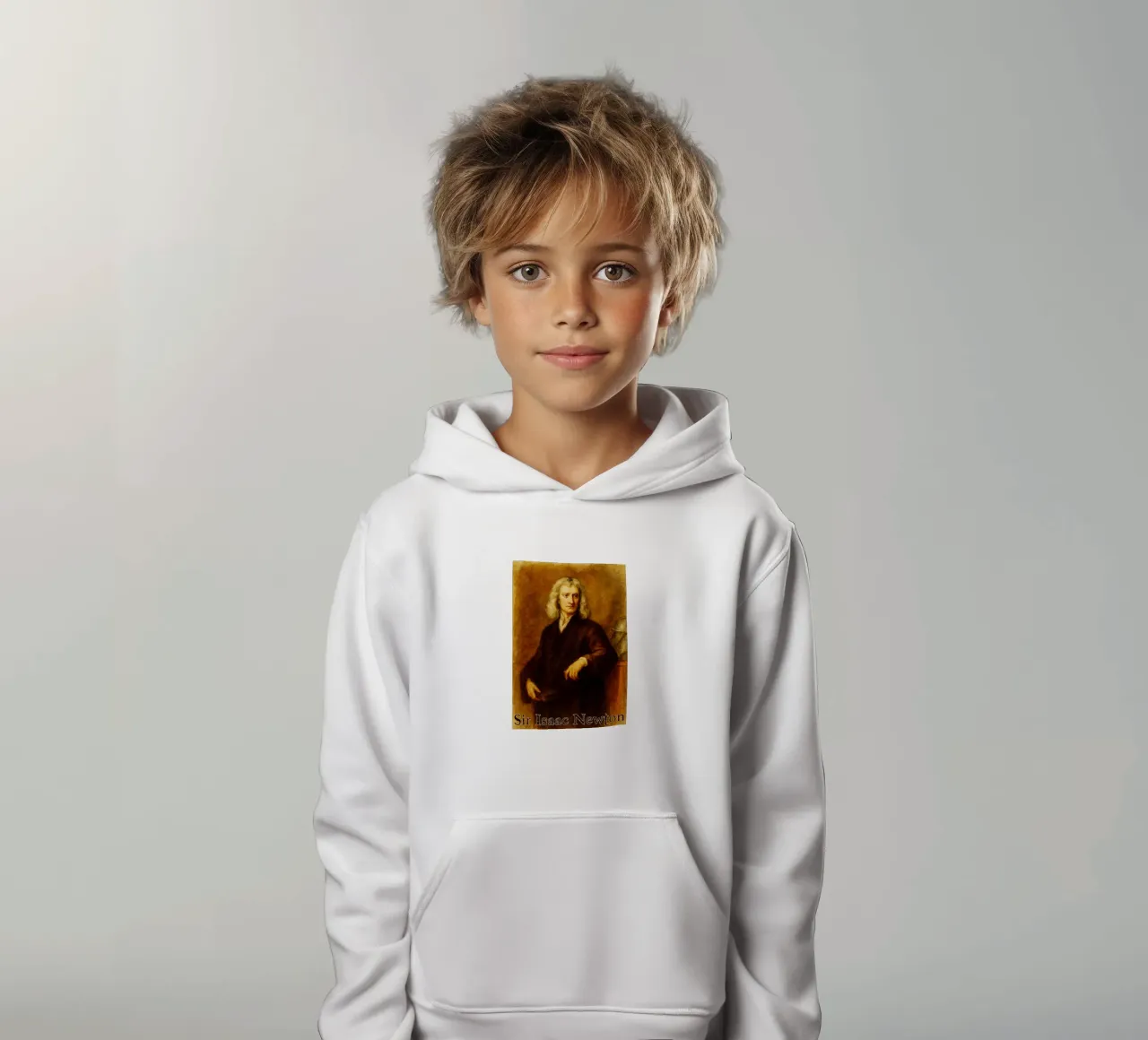 Sir Isaac Newton Riparare l'immaginazione Ridisegnare felpa bambino con cappuccio da MOKAIYA