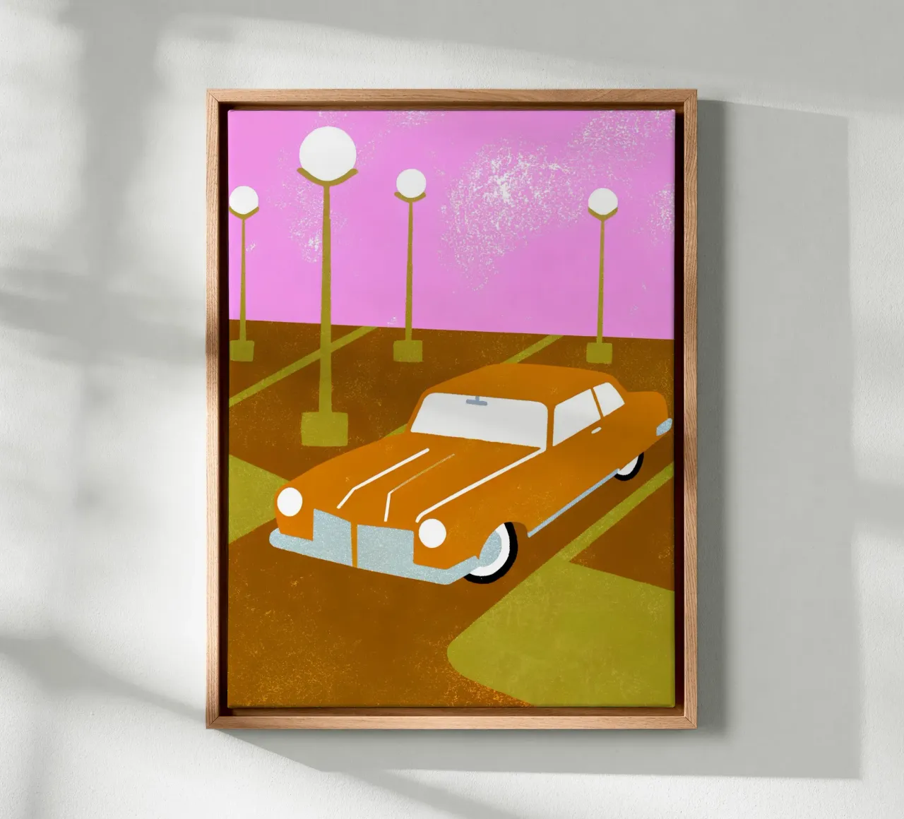 Auto d'epoca Pop Retro tela con Cornice a cassetta da THE LATEST SHOP