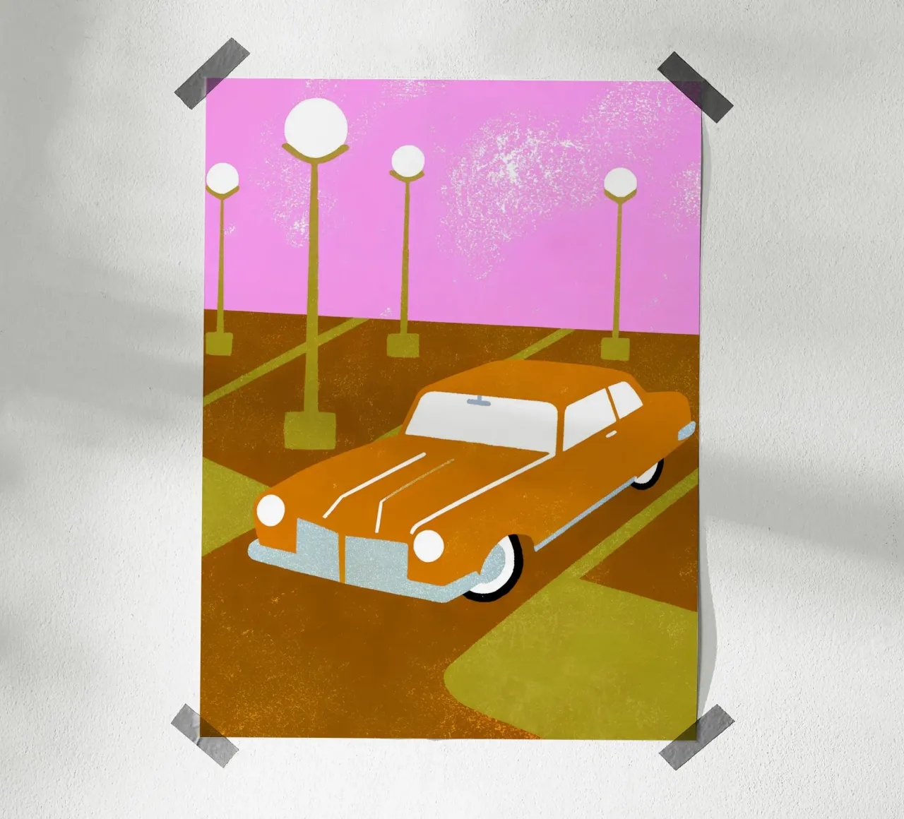 Auto d'epoca Pop Retro carta hahnemühle da THE LATEST SHOP