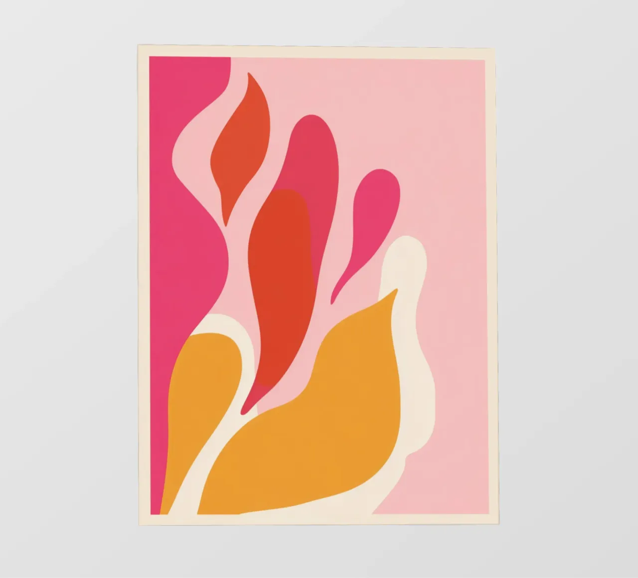 Orange and Pink Abstract pellicola backlit da Gypsy Galleria