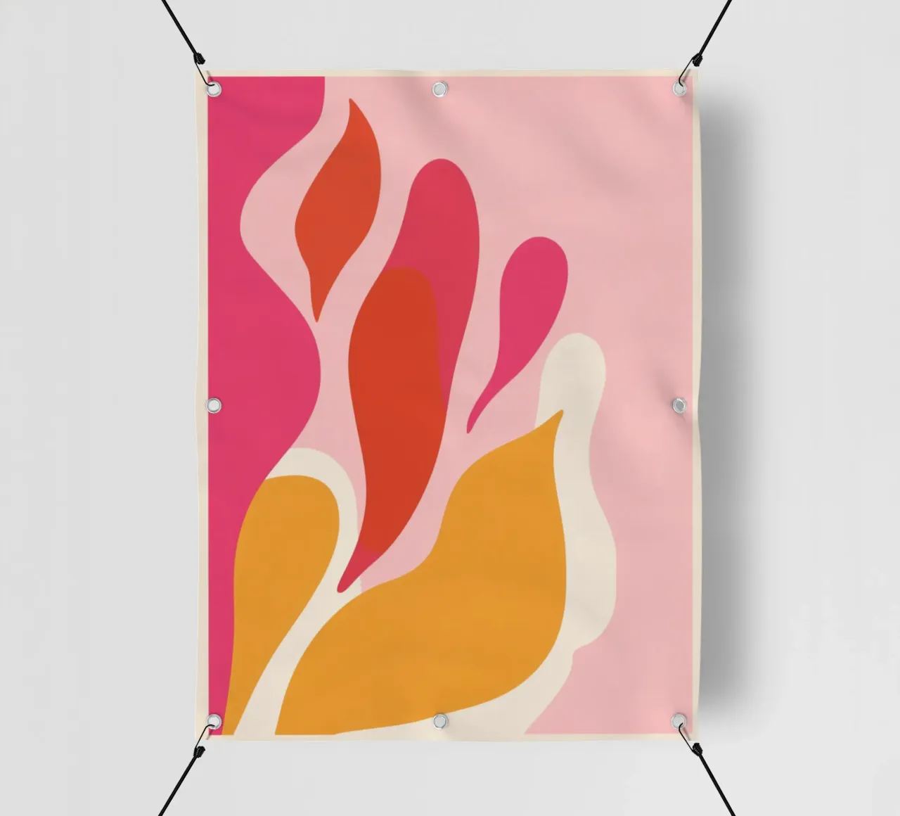 Orange and Pink Abstract telo in pvc da Gypsy Galleria