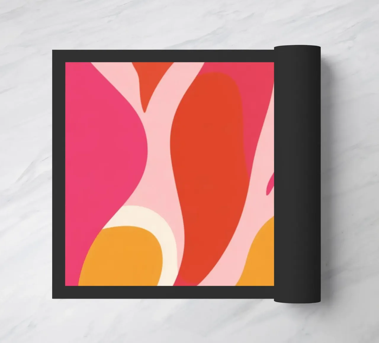 Orange and Pink Abstract zerbino da Gypsy Galleria