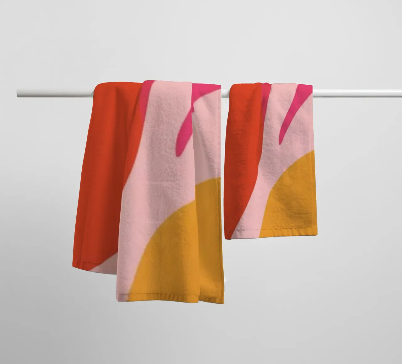 Orange and Pink Abstract asciugamano da bagno da Gypsy Galleria
