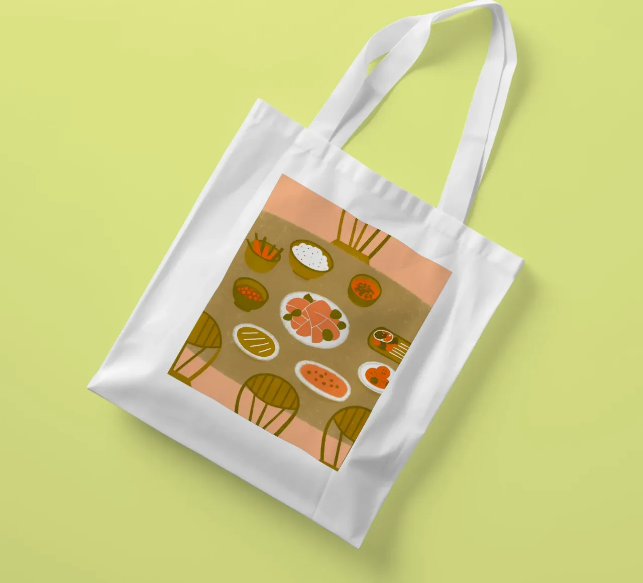 Retro Pop Food Dishes tote bag by THE LATEST SHOP