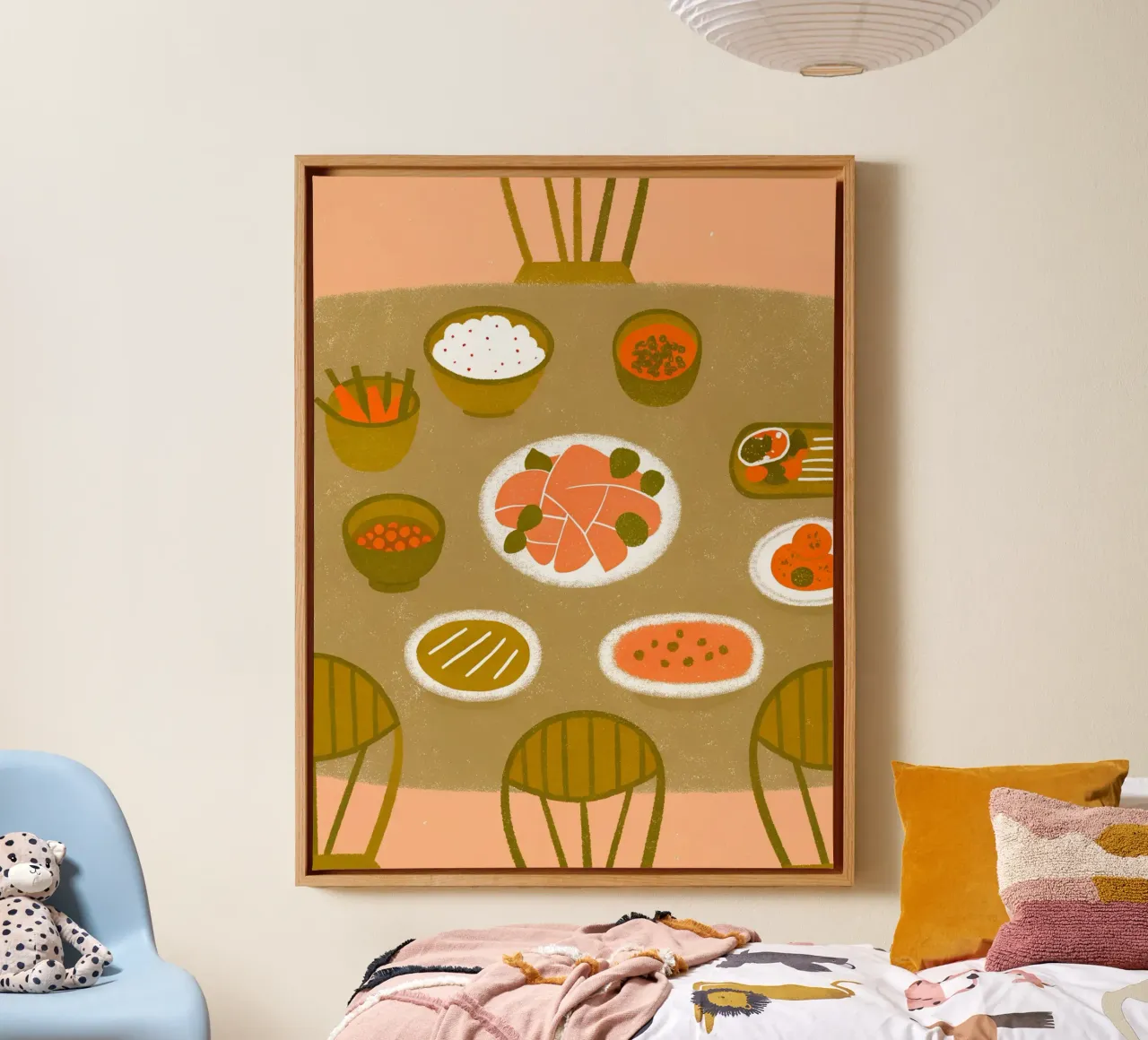 Retro Pop Food Dishes canvas by THE LATEST SHOP