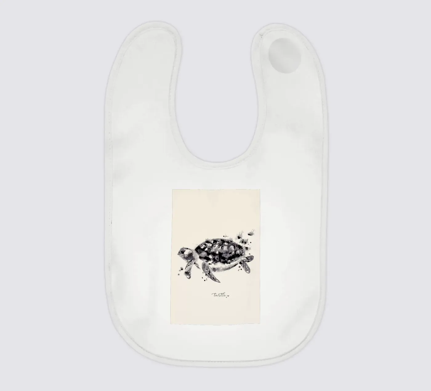 Ink Turtle baby slabbetje van Flora & Fauna
